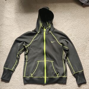 Nike Green Hoodie with Neon Green Accents